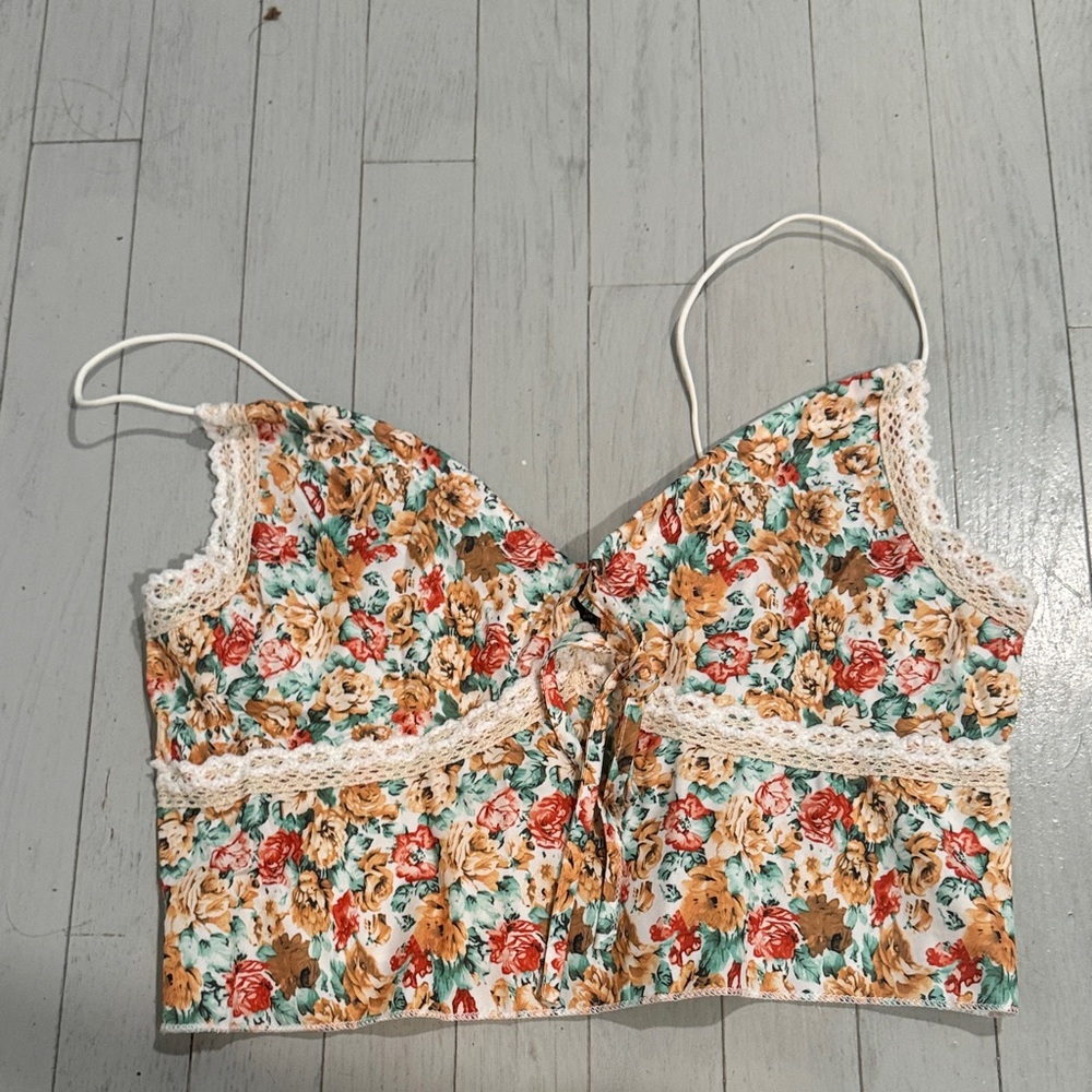 SHEIN Multicolor Floral Lace Camisole